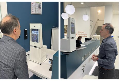 EdgeVitals rVSM Kiosk in use at the Nord-Sud Policlinique in Crissier, Switzerland EdgeVitals rVSM Kiosk in use at the Nord-Sud Policlinique in Crissier, Switzerland